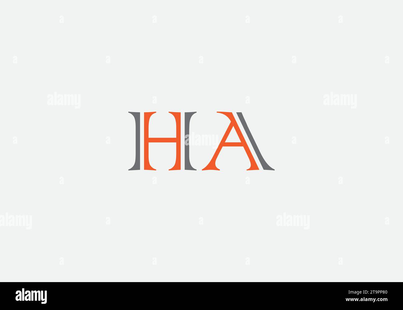 Initial HA Letter Logo Design Vector Template. Abstract Letter HA Linked Logo Stock Vector