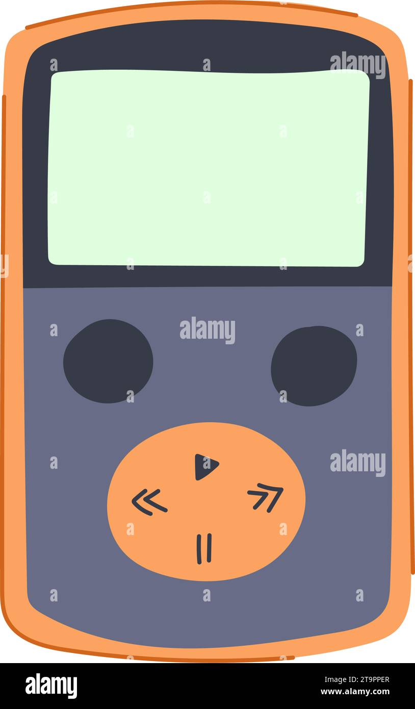 technology mp3 player cartoon vector illustration Stock Vector Image