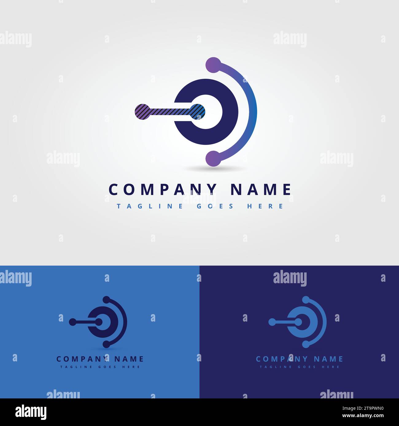 Abstract Circle Swirl Dots Logo Design. Universal Colour Vector Logotype. Stock Vector