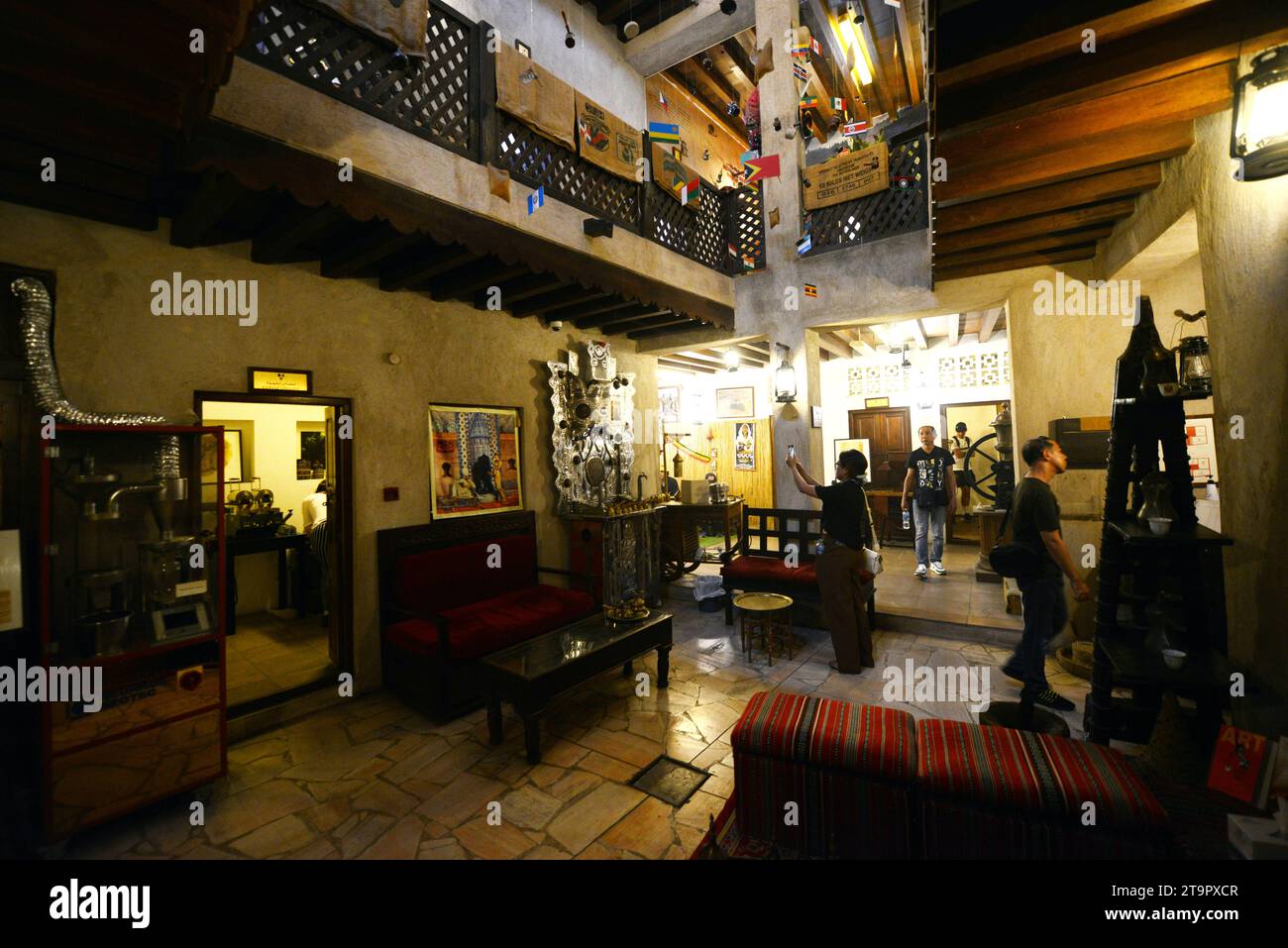 History of Coffee and variety of coffee related items displayed at the