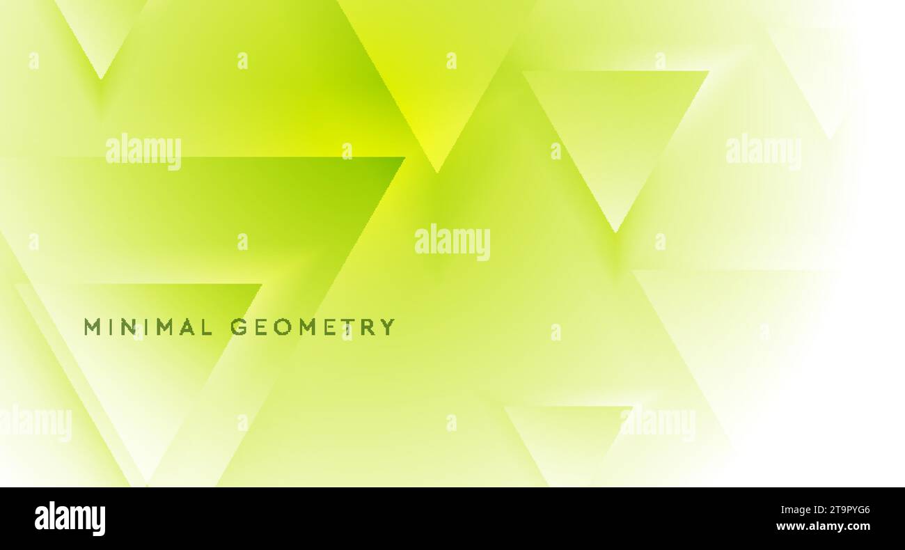 Green yellow geometric tech background with glossy triangles. Vector ...