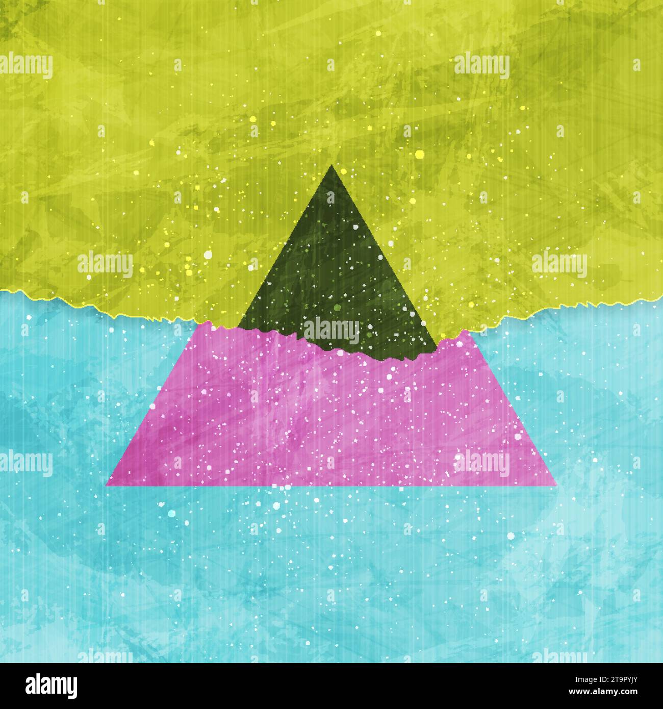 Colorful grunge concept minimal background with ragged edge and ...