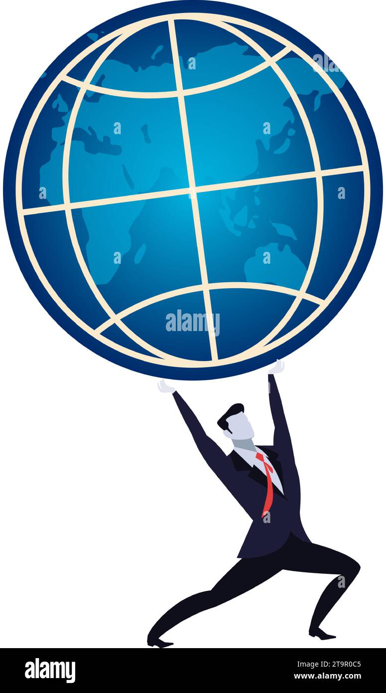 Businessman hand holding earth globe Stock Vector Images - Alamy
