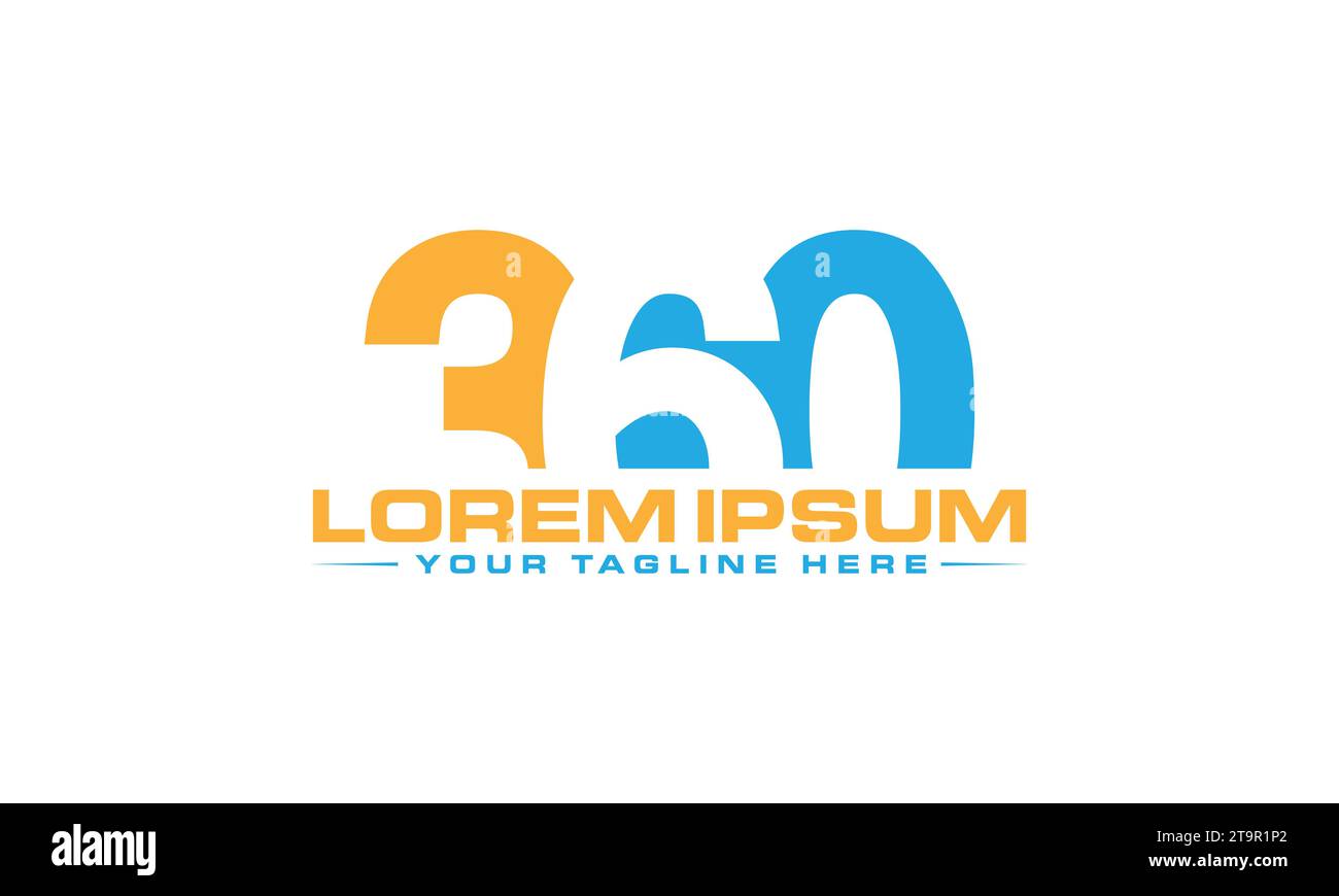 360-logo-design-unique-and-creative-logo-design-stock-vector-image