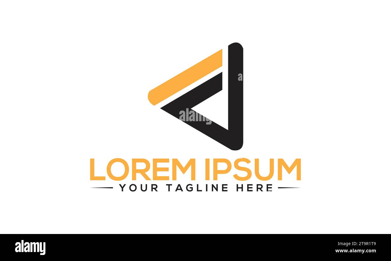 AD Letter Logo Design Creative and Professional Logo Design Stock Vector