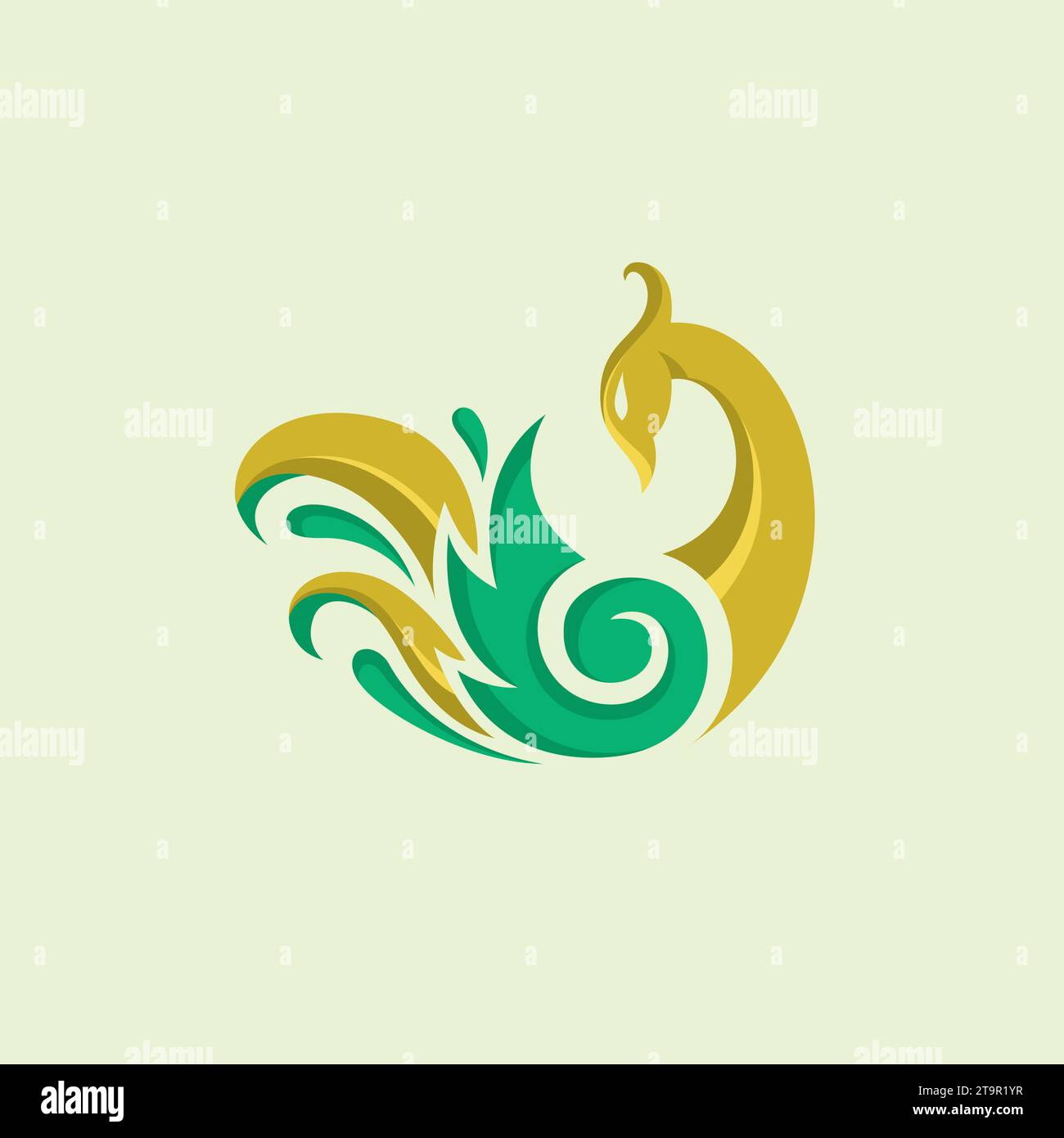 Peacock Logo Simple and clean design. Peacock Icon Stock Vector