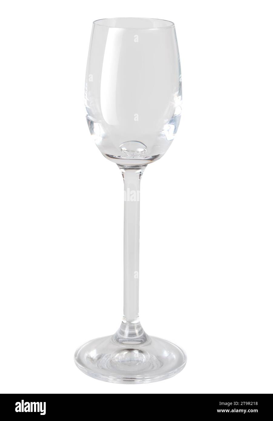 empty wine glass isolated on white background Stock Photo