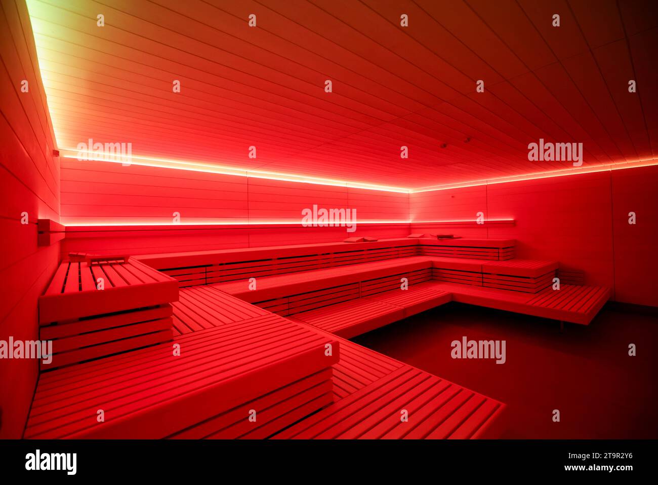 Hamburg, Germany. 27th Nov, 2023. View of a sauna in the rebuilt and ...