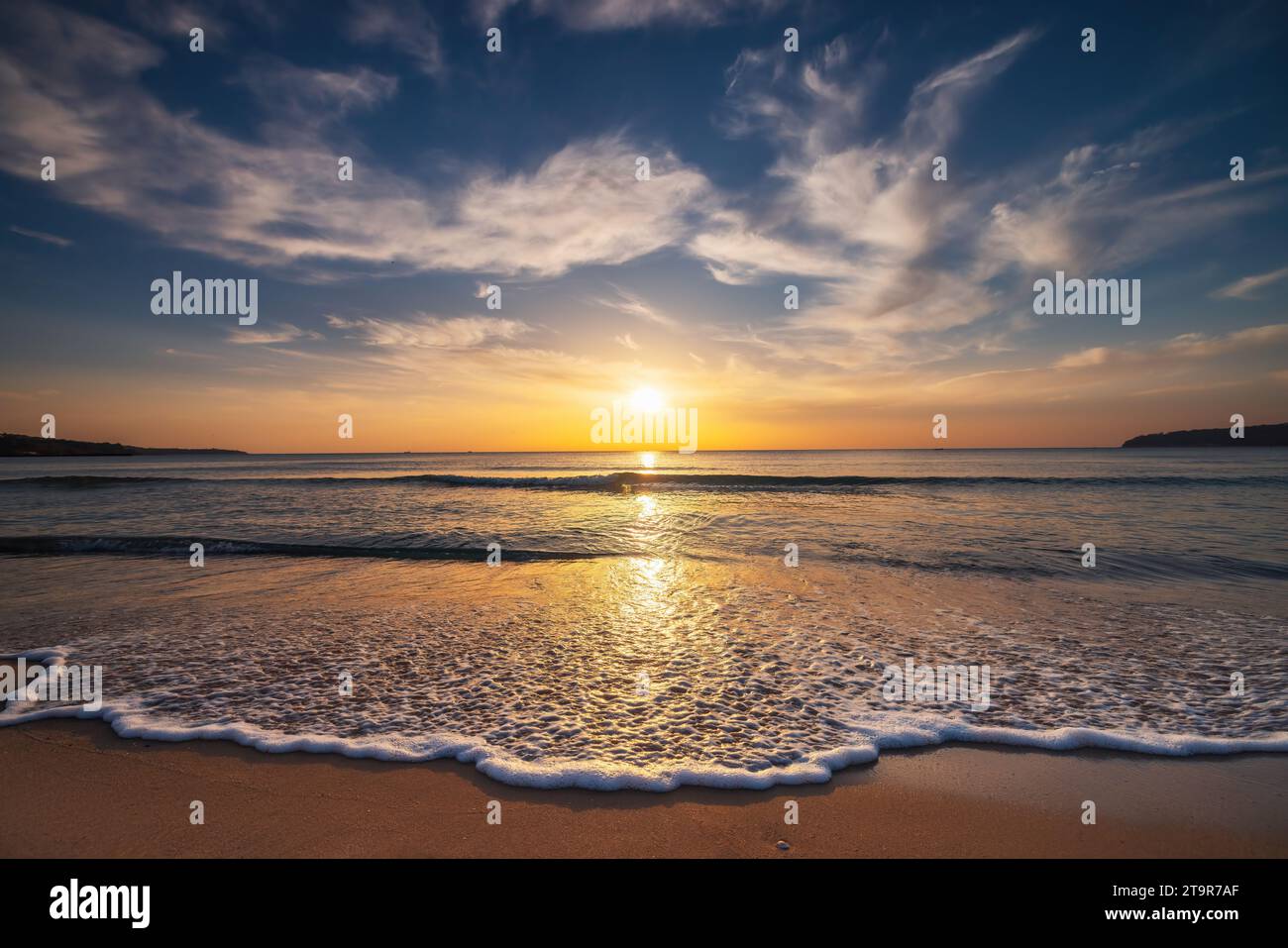 Beach sunrise over the tropical sea Stock Photo - Alamy