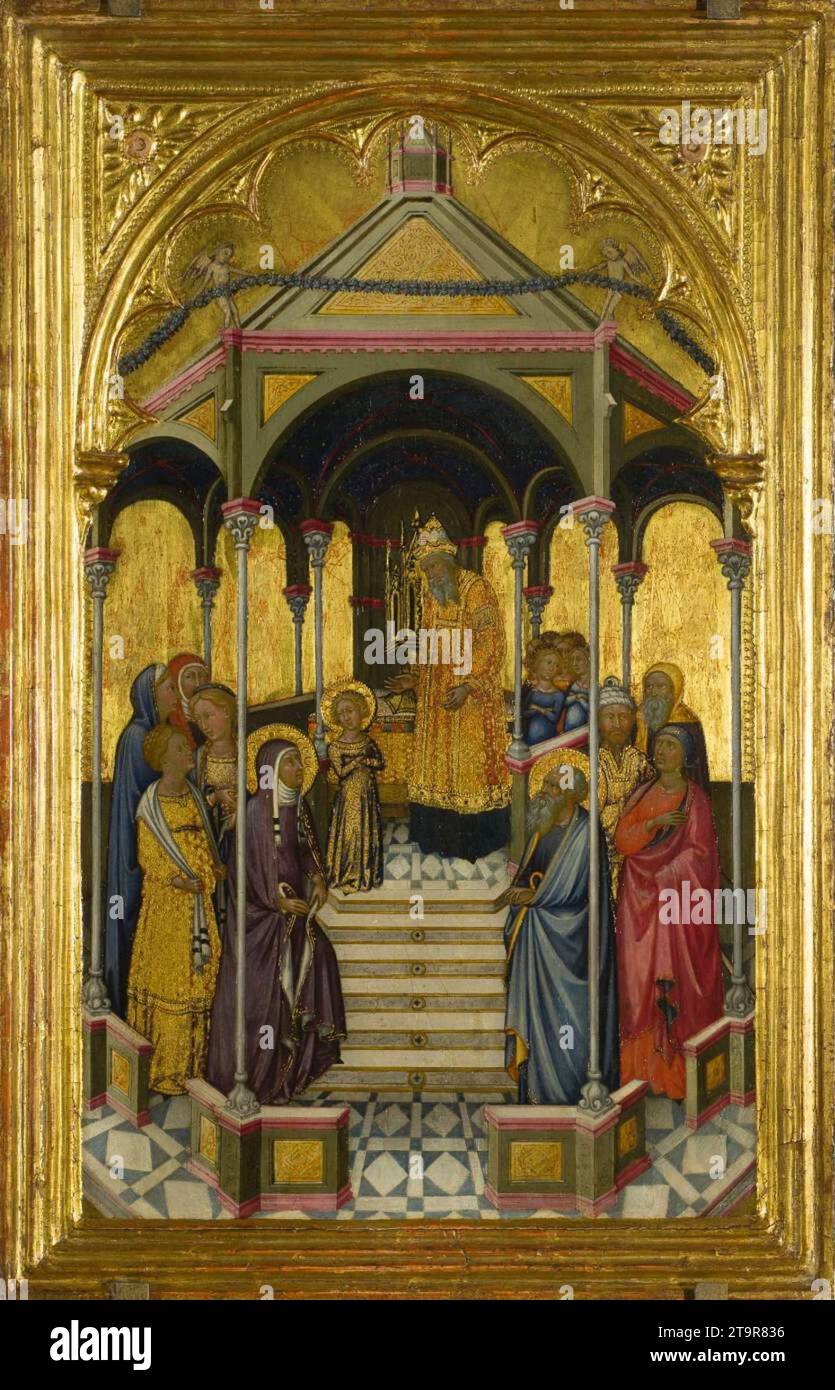 Presentation of the Virgin at the Temple 1379-80 by Niccolo Di Buonaccorso Stock Photo