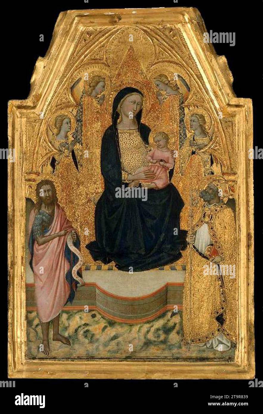 Virgin and Child Enthroned with Saints c. 1380 by Niccolo Di Buonaccorso Stock Photo