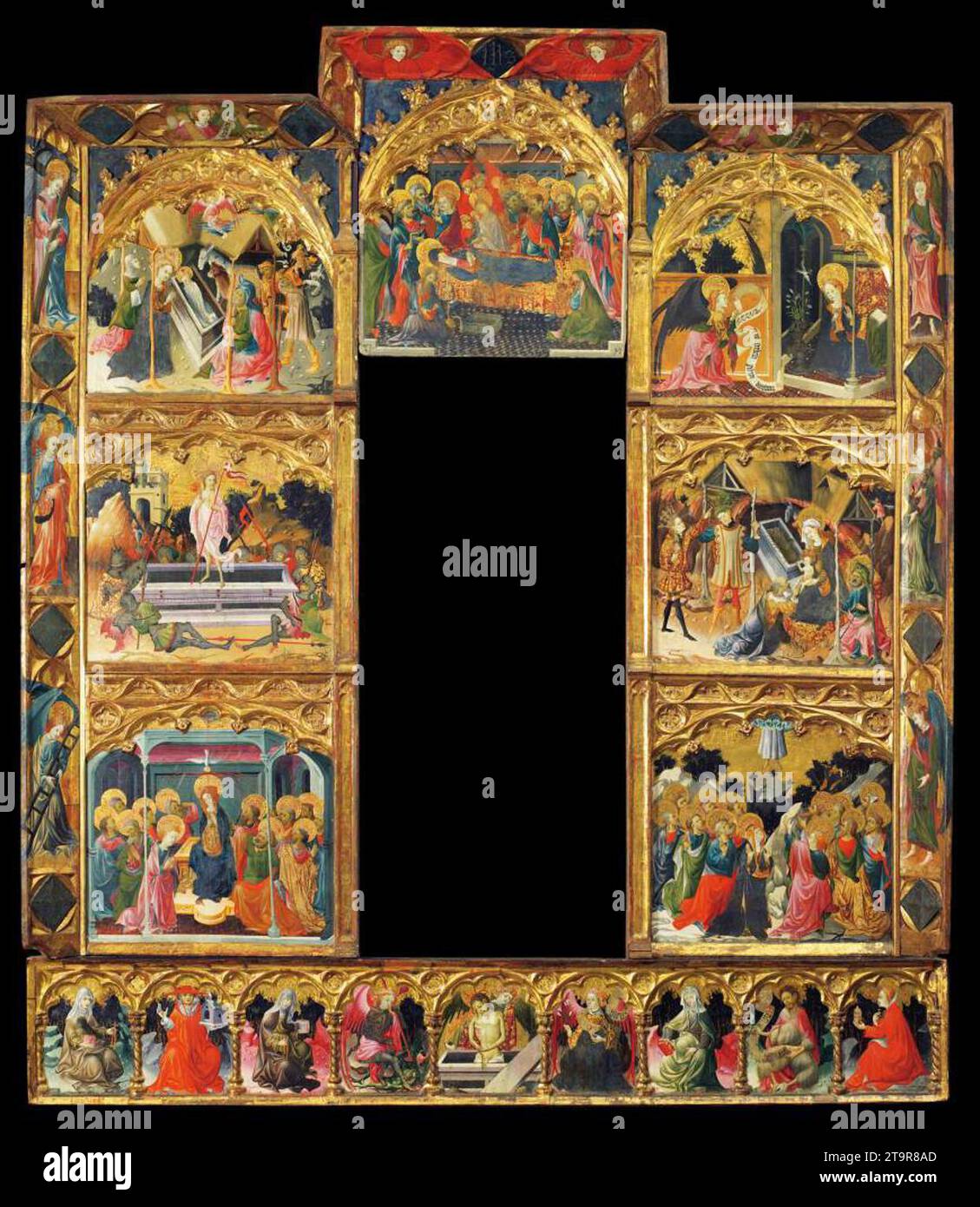 Altarpiece of the seven joys of the virgin mary hi-res stock ...