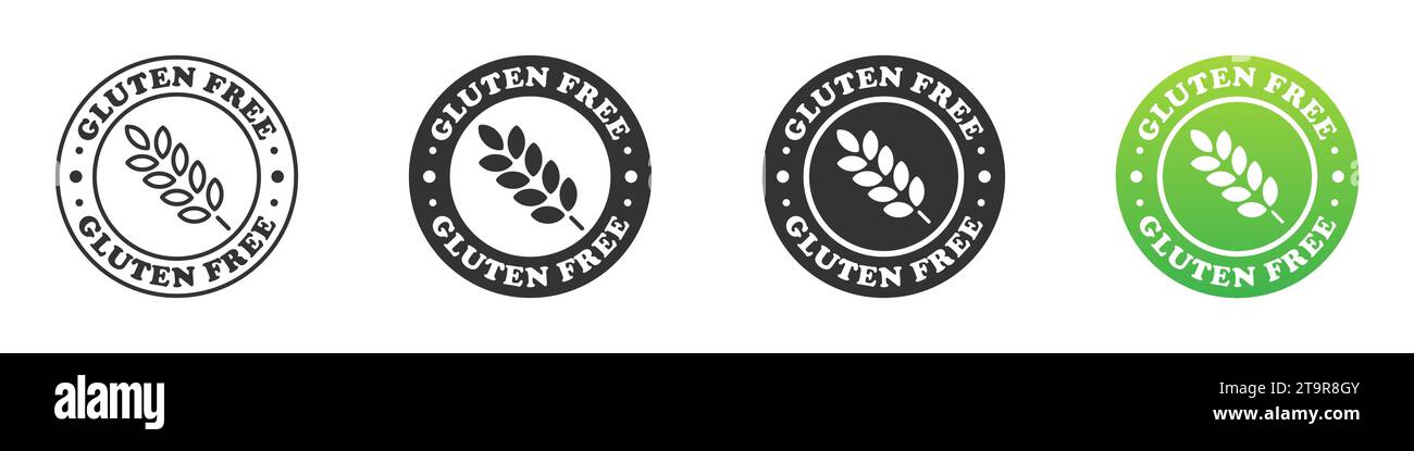 Gluten free icon set. Vector illustration Stock Vector Image & Art - Alamy