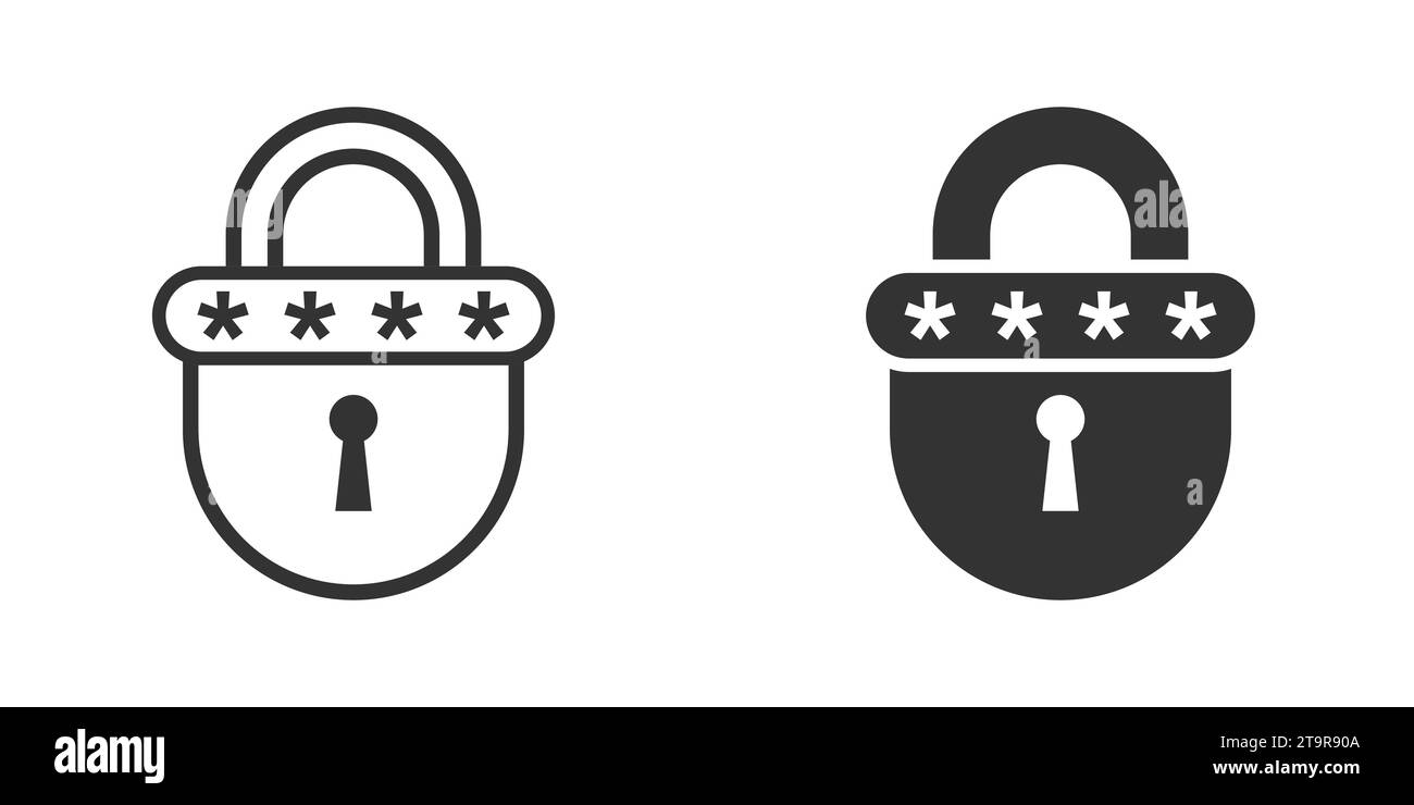 Security password icon. Protection icon. Vector illustration Stock ...