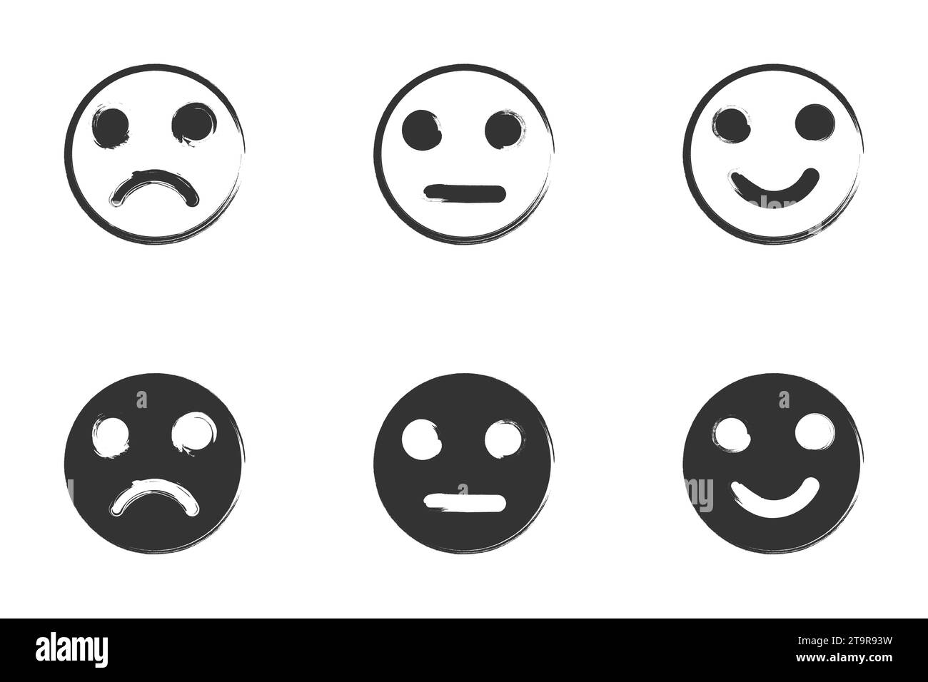 Emotions faces Black and White Stock Photos & Images - Alamy