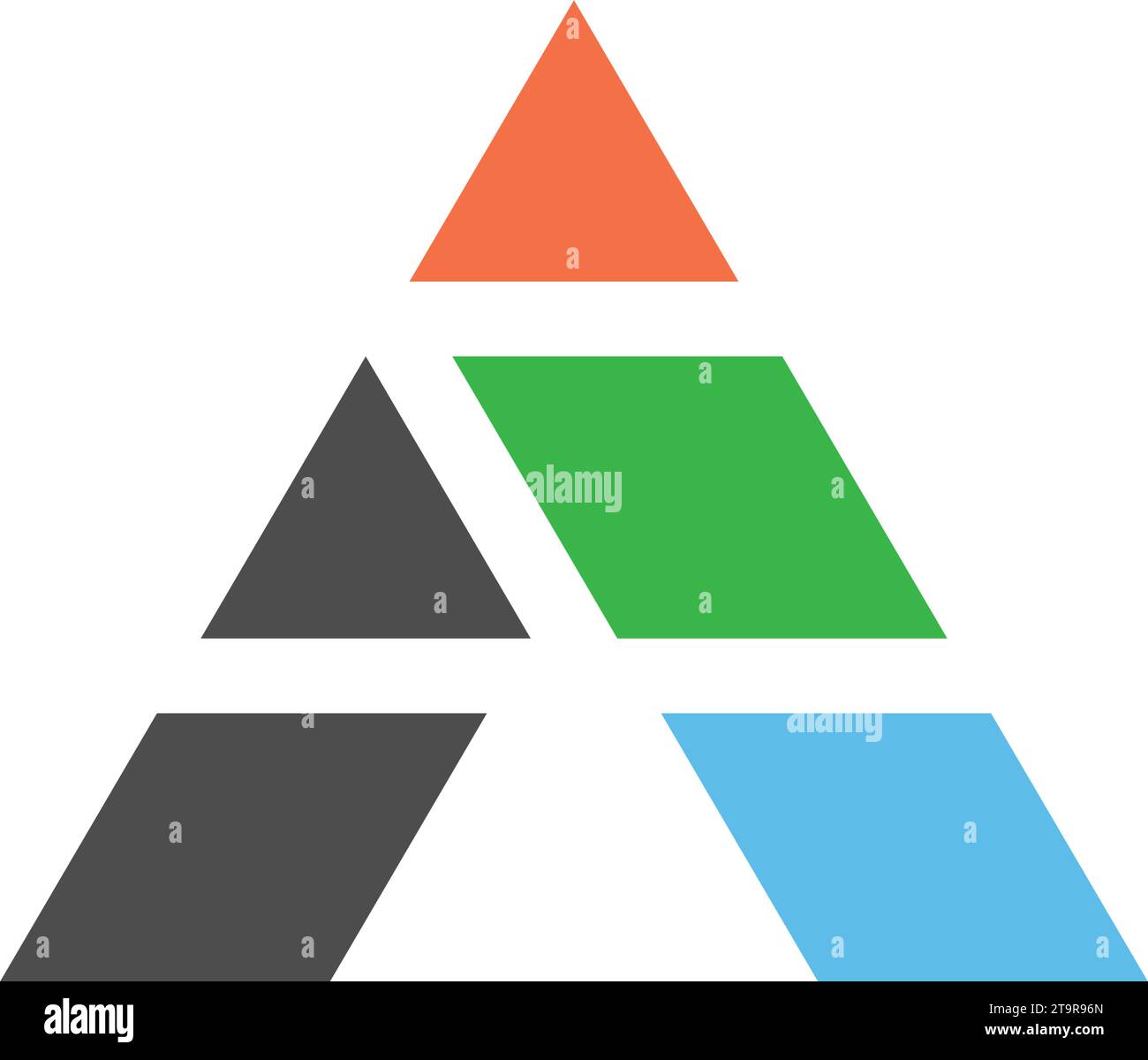 Letter A, triangle logo concept desain illustration Stock Vector Image ...