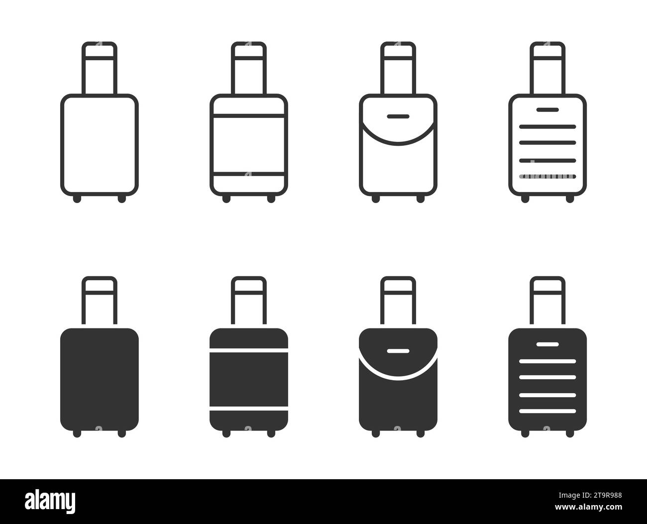 Travel bag icon set. Vector illustration Stock Vector Image & Art Alamy