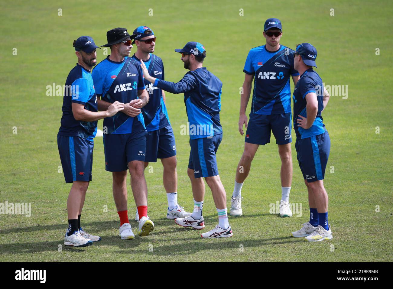 New Zealand Test Cricket Team attends practice session at Sylhet