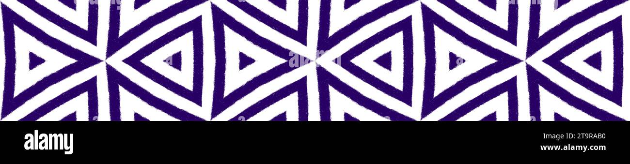 Geometric seamless pattern. Purple symmetrical kaleidoscope background. trending decorative design element for background. Hand drawn geometric seamle Stock Photo