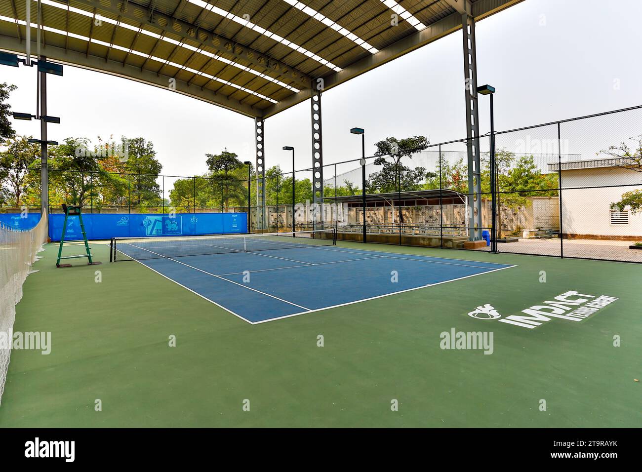 Bangkok, Thailand February 10, 2015 Tennis court at Impact Tennis