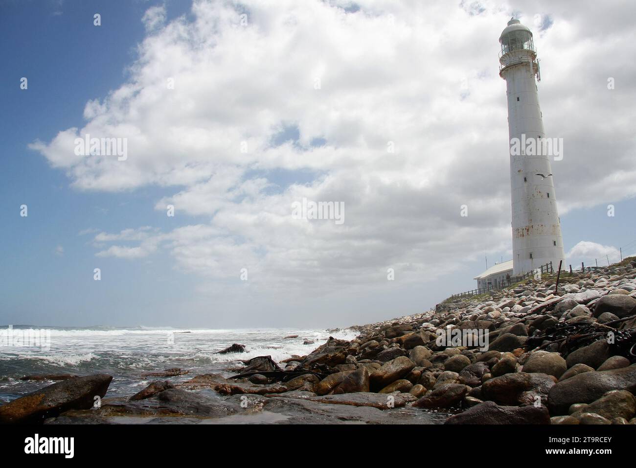 A general view of the Slangkop Lighthouse near Kommetjie outside Cape Town, South Africa Stock Photo