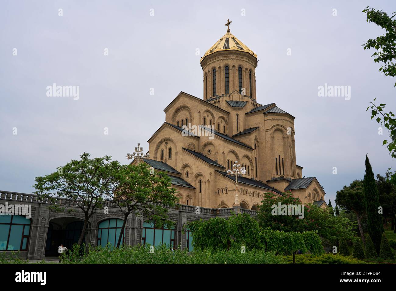 Sameba-Kathedrale, Holy Trinity Church, Heilige Dreifaltigkeitskirche, Stadtteil Awlabari, armenisches Viertel, Avlabari, Tiflis, Georgien Stock Photo