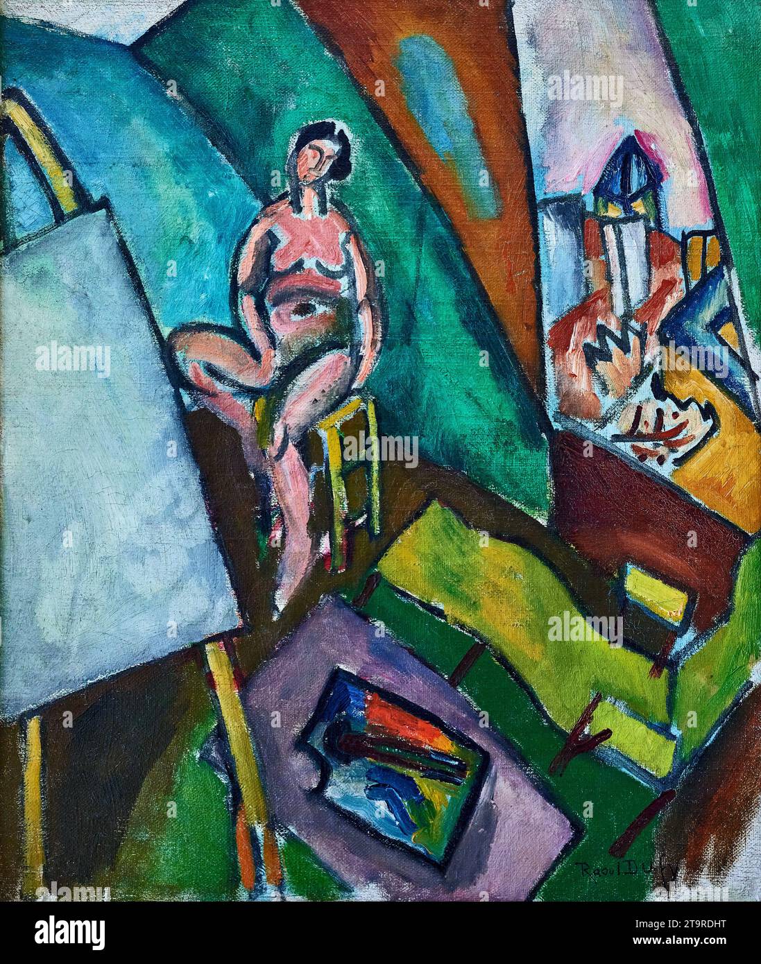 L’ atelier  - olio  su tela - Raoul Dufy  - 1907  - Milano, GAM, Galleria d’Arte Moderna Stock Photo
