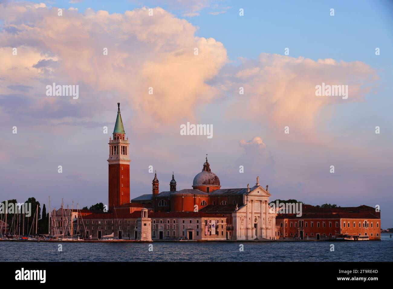 San Giorgio, Venedig, Italien, Kirche, Sunset, Sunrise, Stimmungsvolles San Giorgio in Venedig Stock Photo