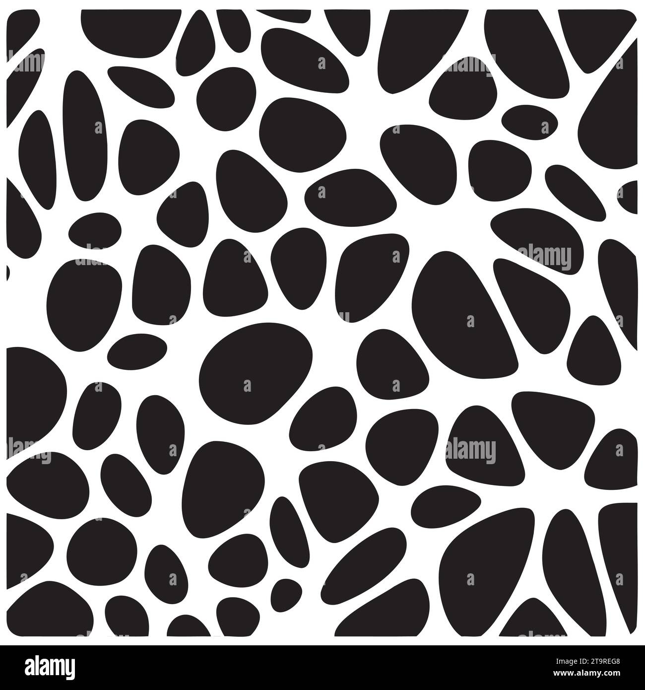 black white abstract background. Square voronoi monoline Stock Vector