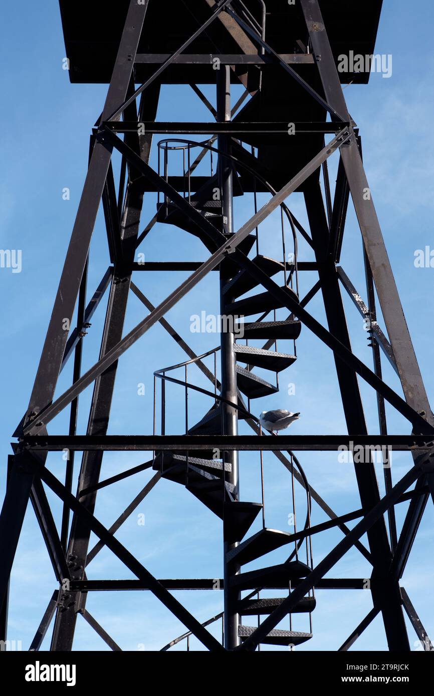 The dock tower at Alcatraz. Stock Photo