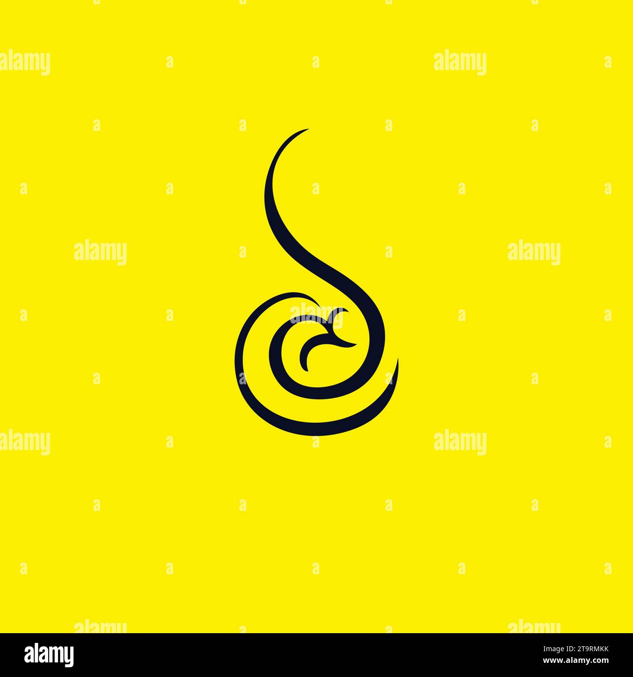 Peacock Line Logo Simple Design. Peacock Head Logo Stock Vector