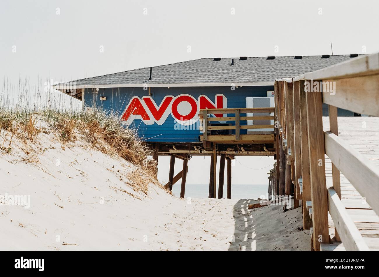 Avon pier in the outer banks of north carolina Stock Photo