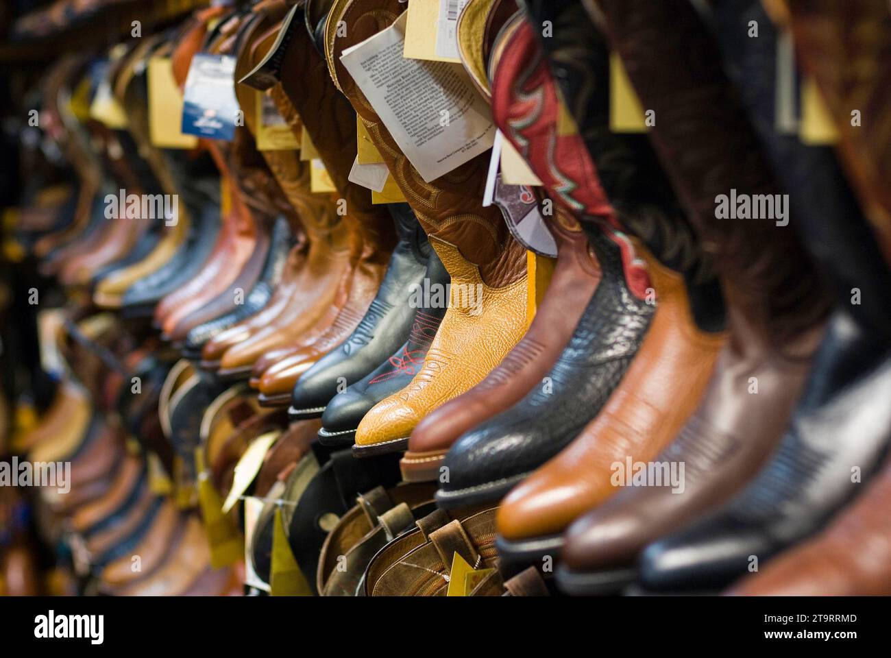 Cowboy boots, shoes, boots, fashion, timeless, western shop, Utah, USA Stock Photo