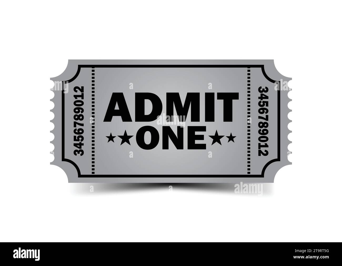 Admit one ticket icon. Realistic Vector illustration of admit one ticket icon for web design Stock Vector