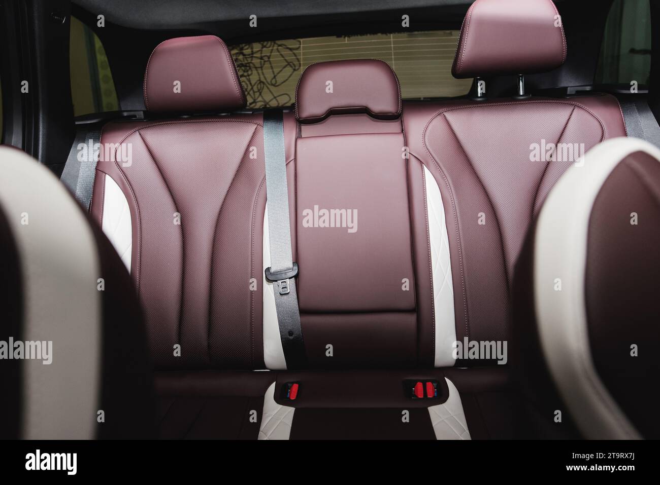 back seats in an expensive car. High quality photo Stock Photo