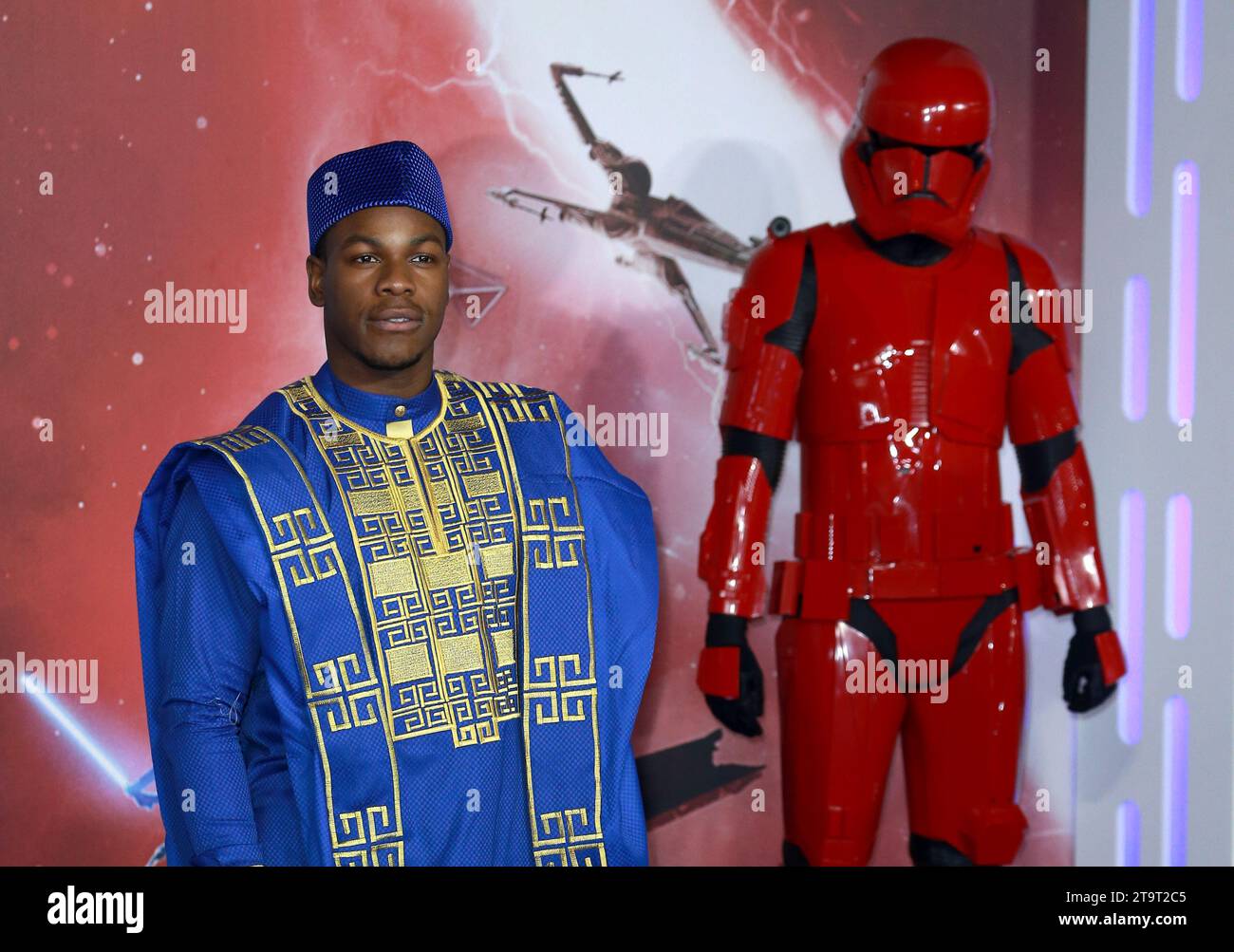 John Boyega attends 'Star Wars: The Rise of Skywalker' European Premiere at Cineworld Leicester Square in London, England. (Photo by Fred Duval / SOPA Images/Sipa USA) Stock Photo