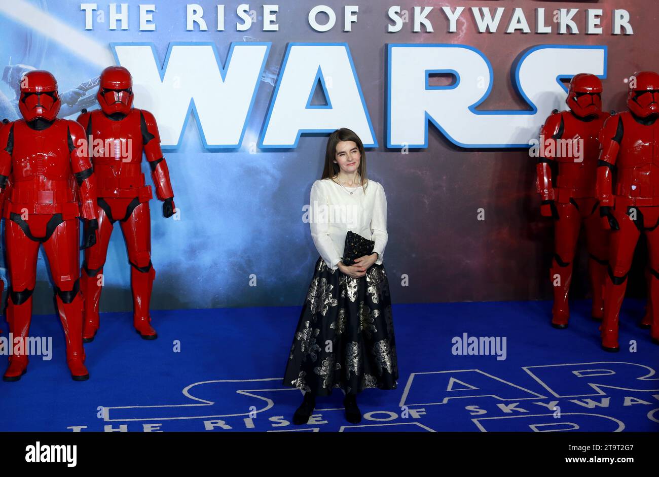 Shirley Henderson attends 'Star Wars: The Rise of Skywalker' European Premiere at Cineworld Leicester Square in London. Stock Photo