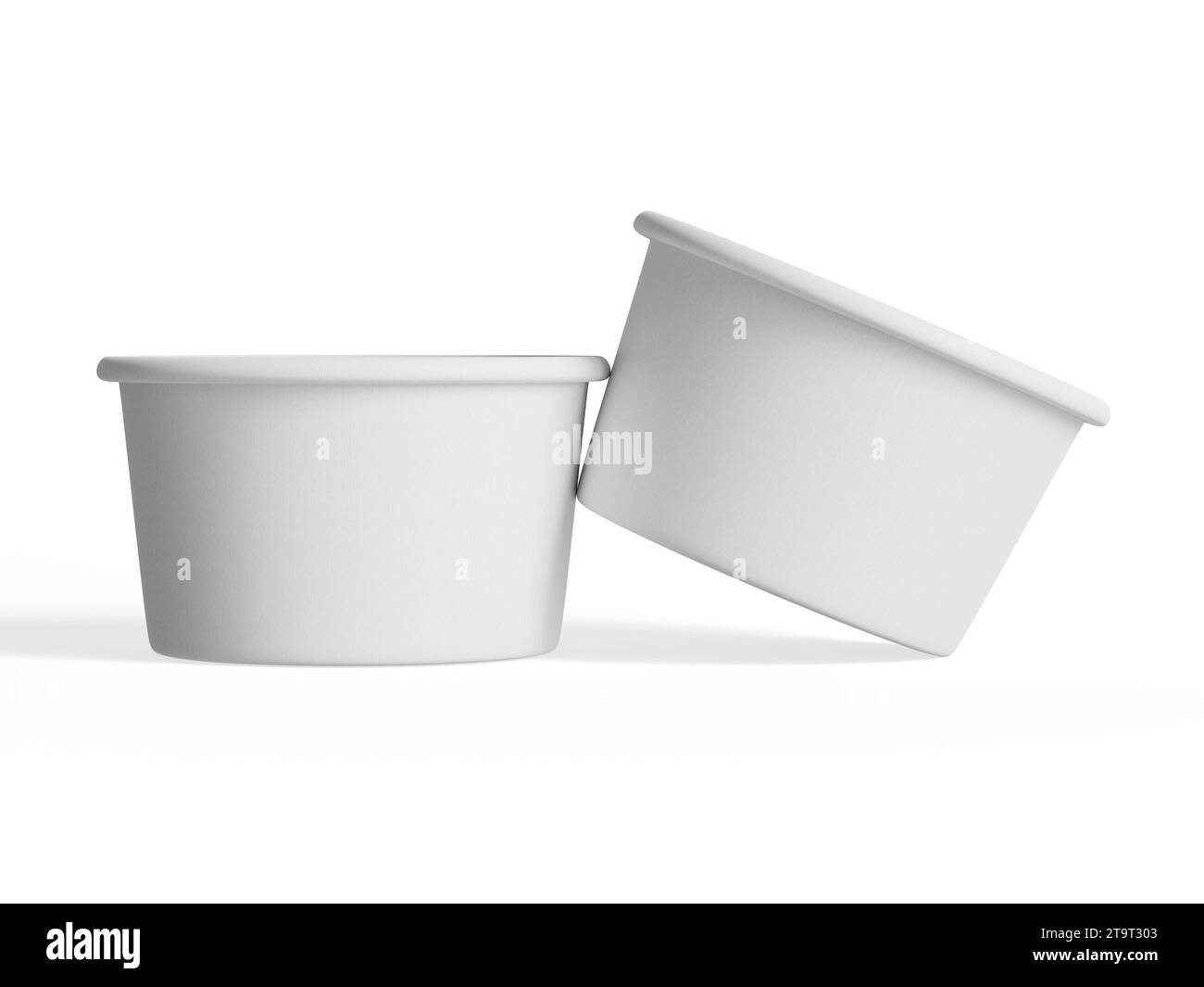 Ice Cream container for mockup collection, Disposable kraft paper bowl