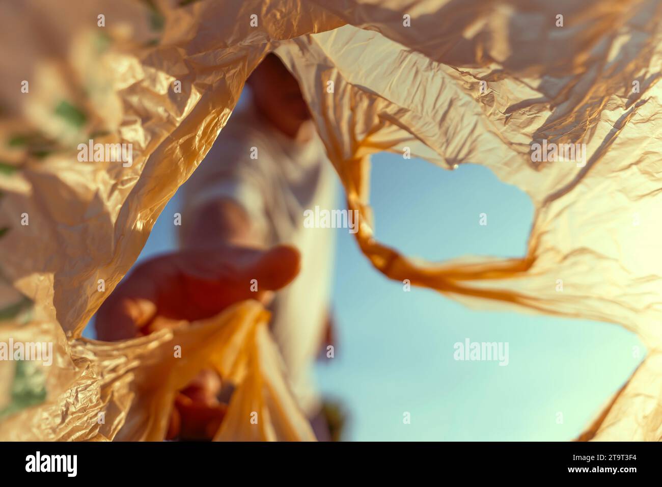 Volunteer men Collect plastic bags at public parks for zerowaste