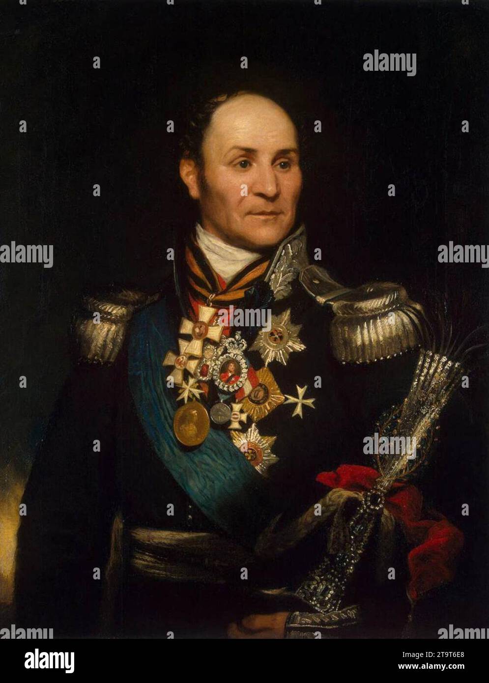 Portrait of Matvei Platov 1814 by Thomas Phillips Stock Photo