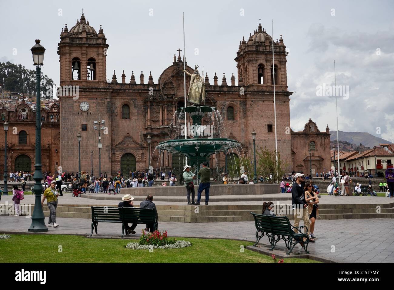 Cusco Cathedral in Plaza Mayor de Cusco (Cusco Main Square), Cusco, Peru, October 7, 2023. Stock Photo
