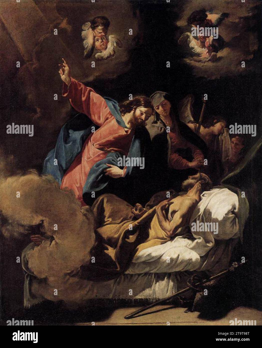 The Death of Joseph by Giambattista Pittoni Stock Photo Alamy