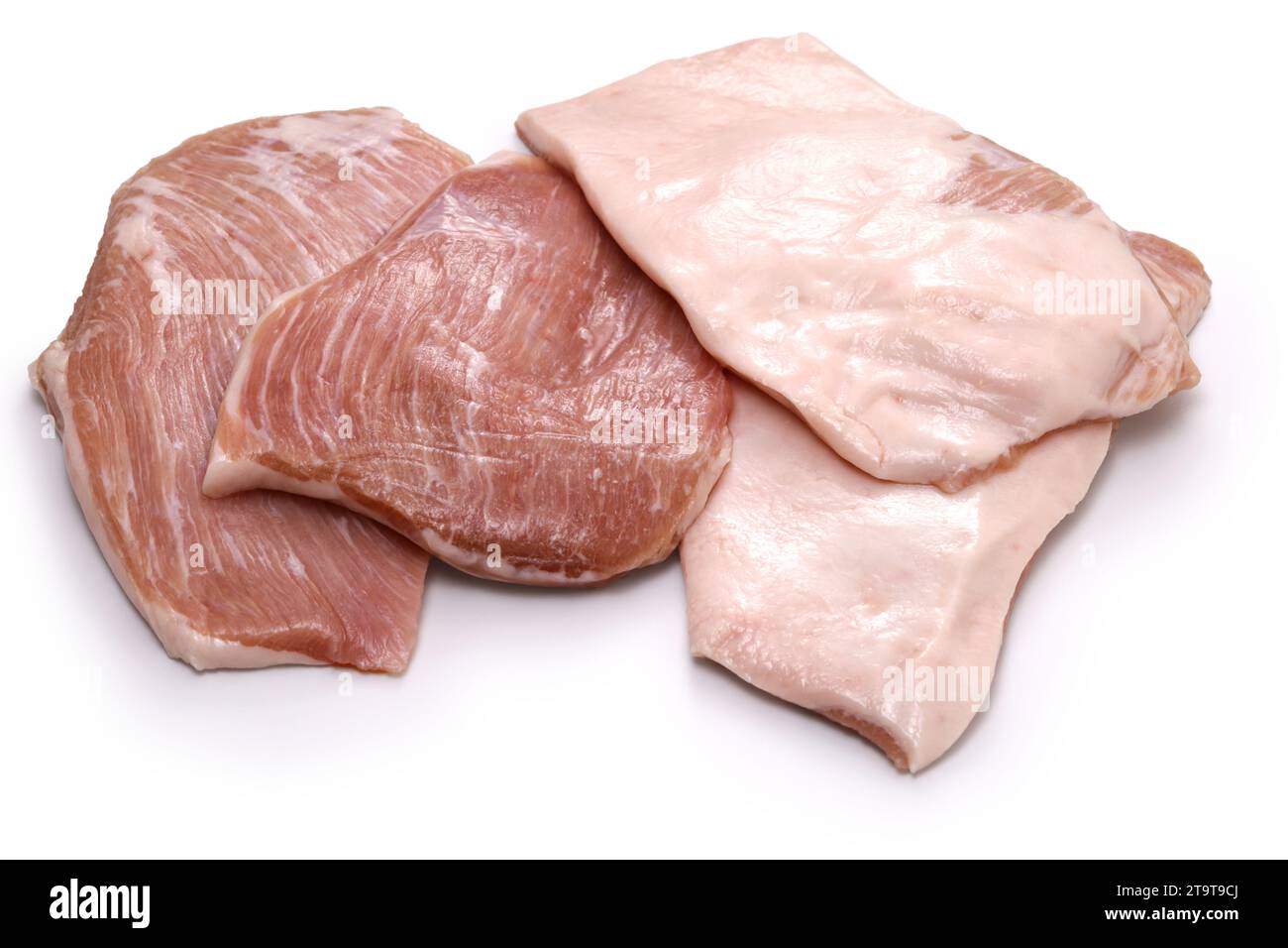 pork jowl meat isolated on a white background Stock Photo Alamy