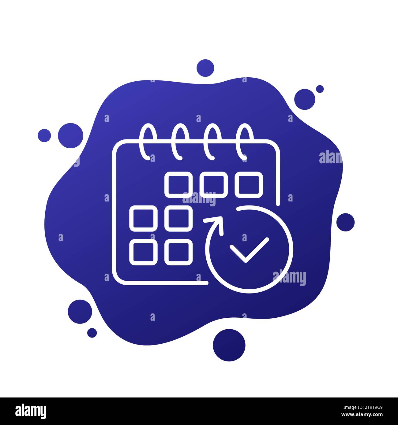 monthly subscription auto-renewal line icon vector Stock Vector
