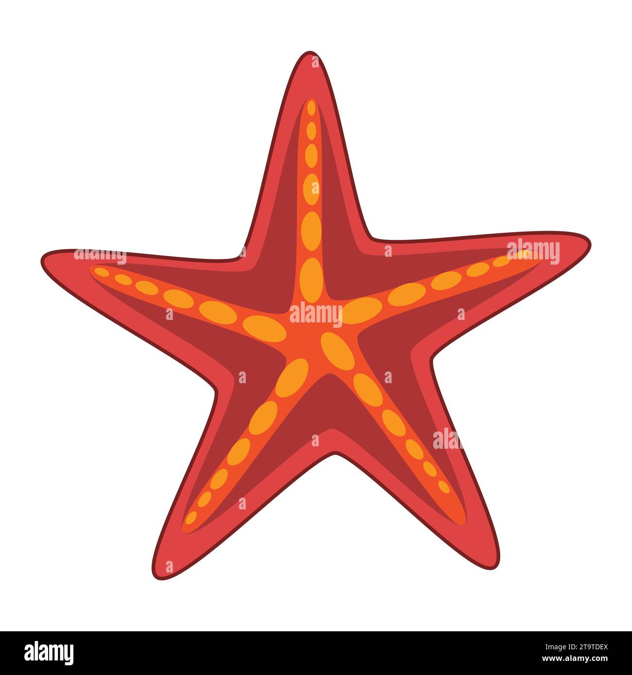 Starfish icon in cartoon style isolated on white background. Sea symbol stock vector illustration Stock Vector