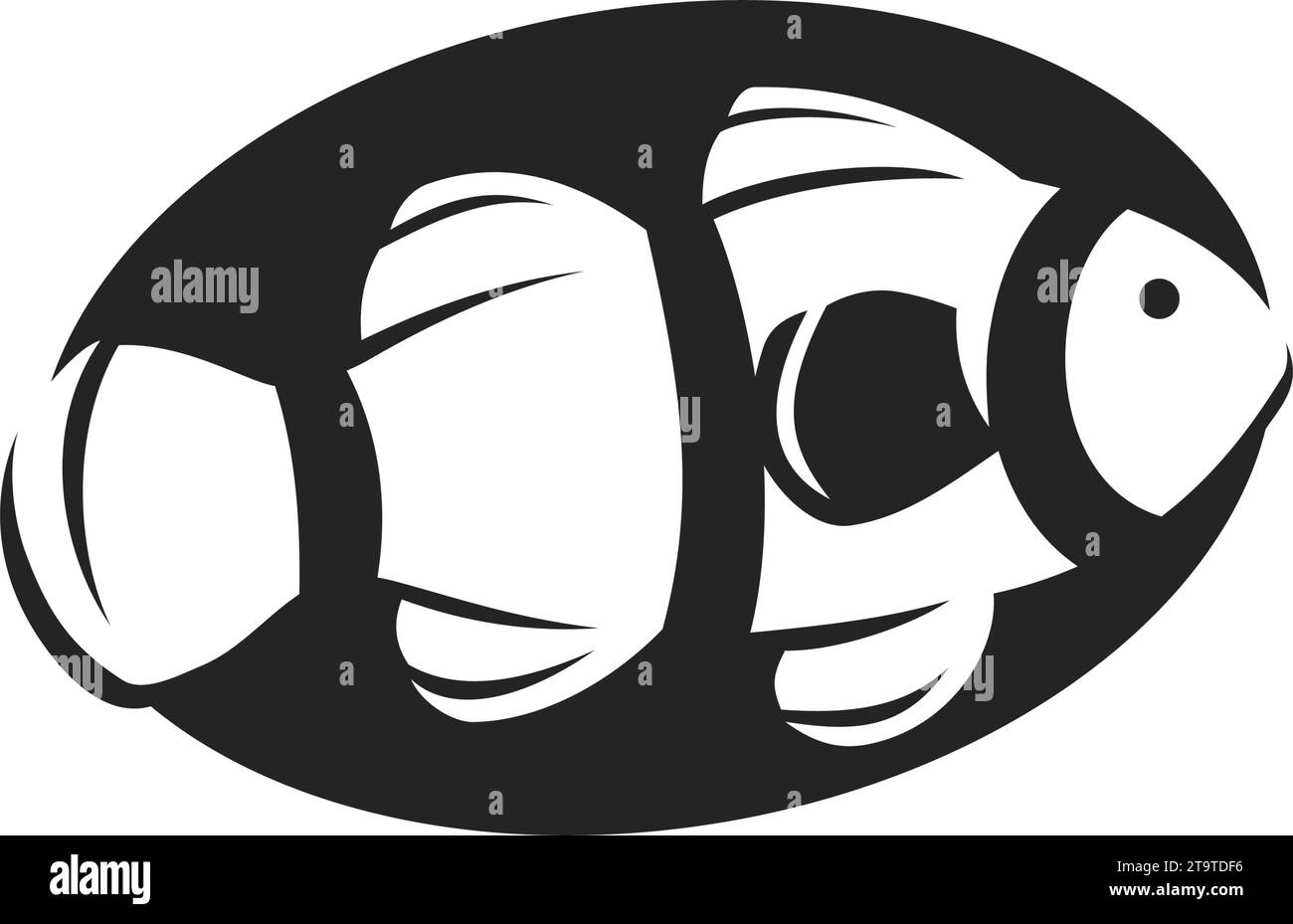 Clown Fish logo template Isolated. Brand Identity. Icon Abstract Vector