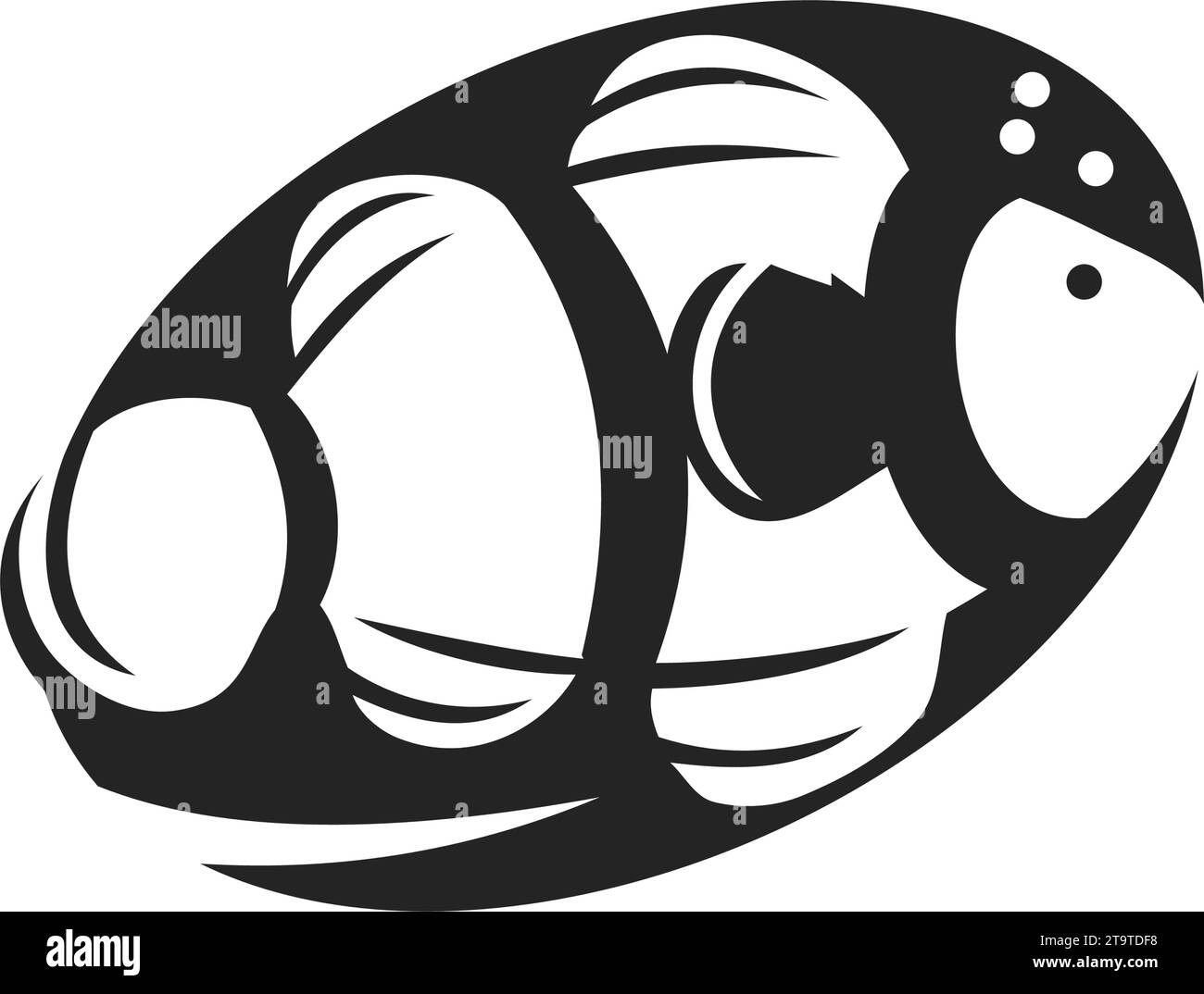 Clown Fish logo template Isolated. Brand Identity. Icon Abstract Vector
