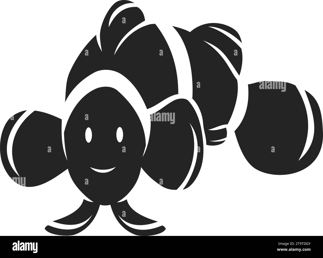 Clown Fish logo template Isolated. Brand Identity. Icon Abstract Vector