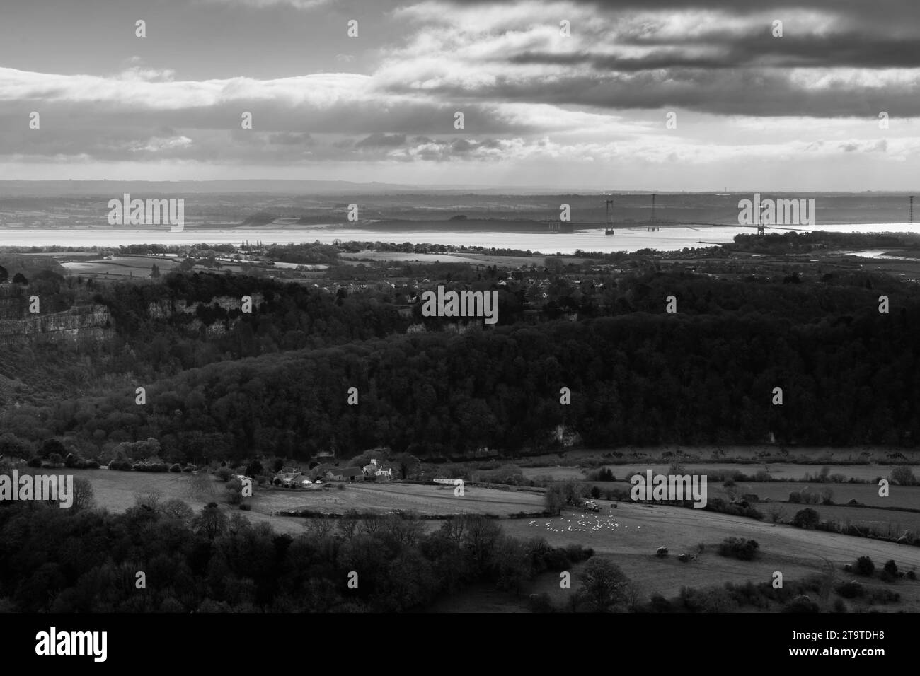View from Eagles Nest across the Severn estuary towards the M48 old