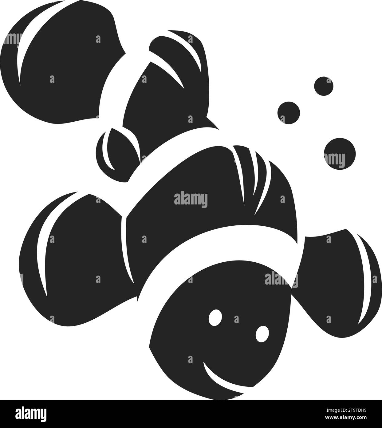 Clown Fish logo template Isolated. Brand Identity. Icon Abstract Vector